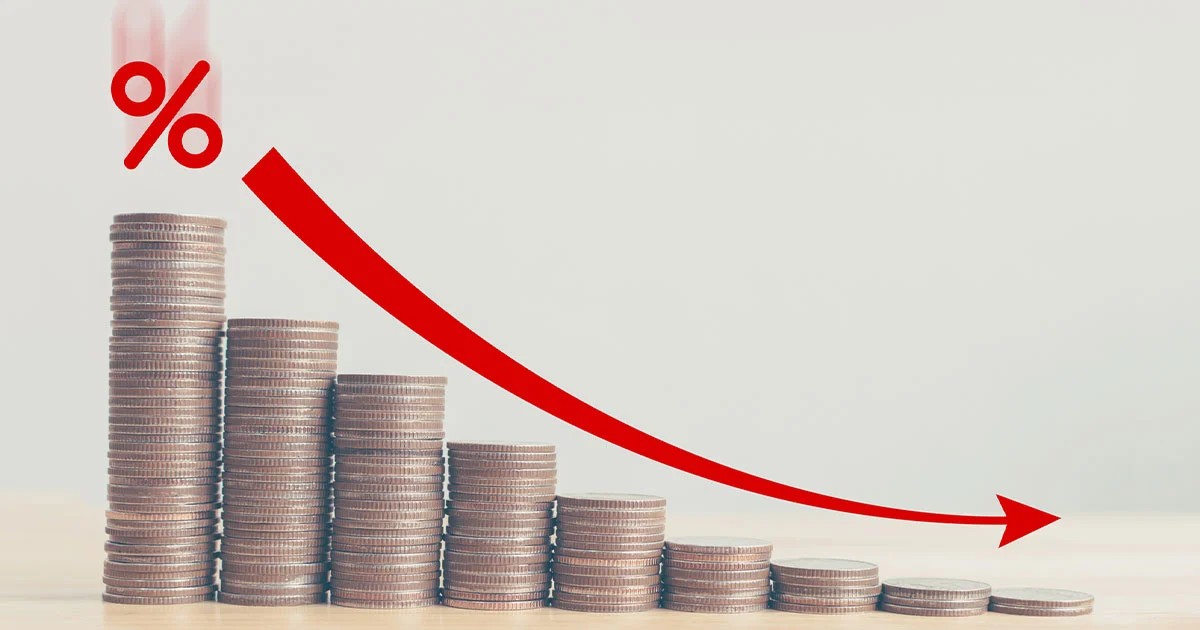 declining money graph